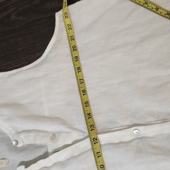 Eileen Fisher White Organic Linen Sleeveless Tunic XL - Picture 7 of 10